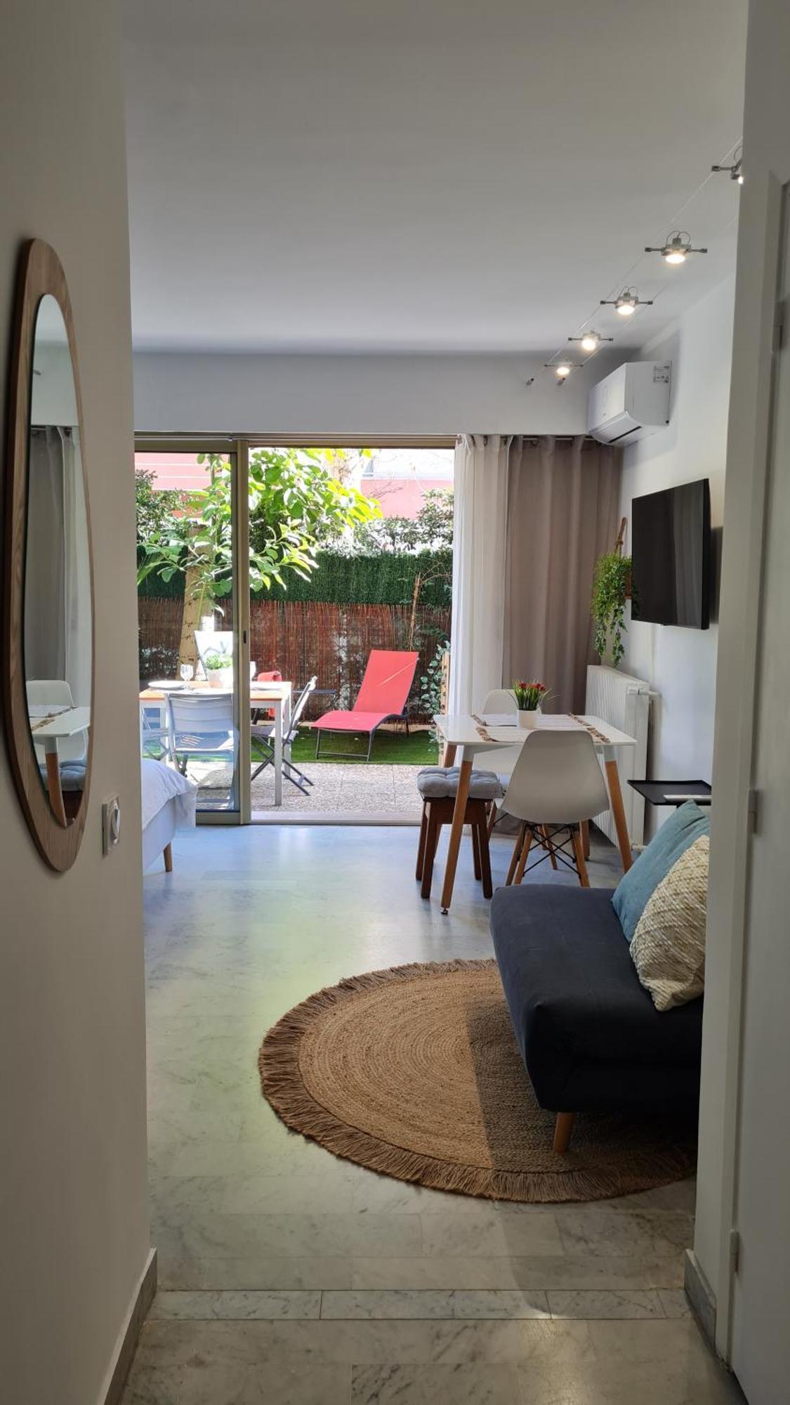 Studio Sun-Beach Avec Parking Et Jardin - 500M Des Plages De Juan Les Pins Antibes Buitenkant foto