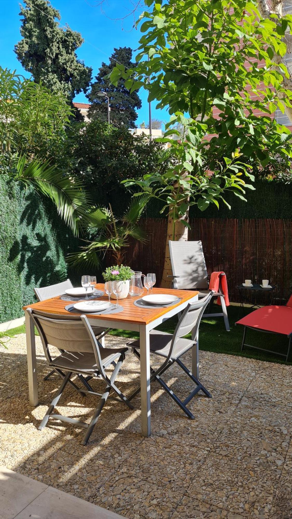 Studio Sun-Beach Avec Parking Et Jardin - 500M Des Plages De Juan Les Pins Antibes Buitenkant foto